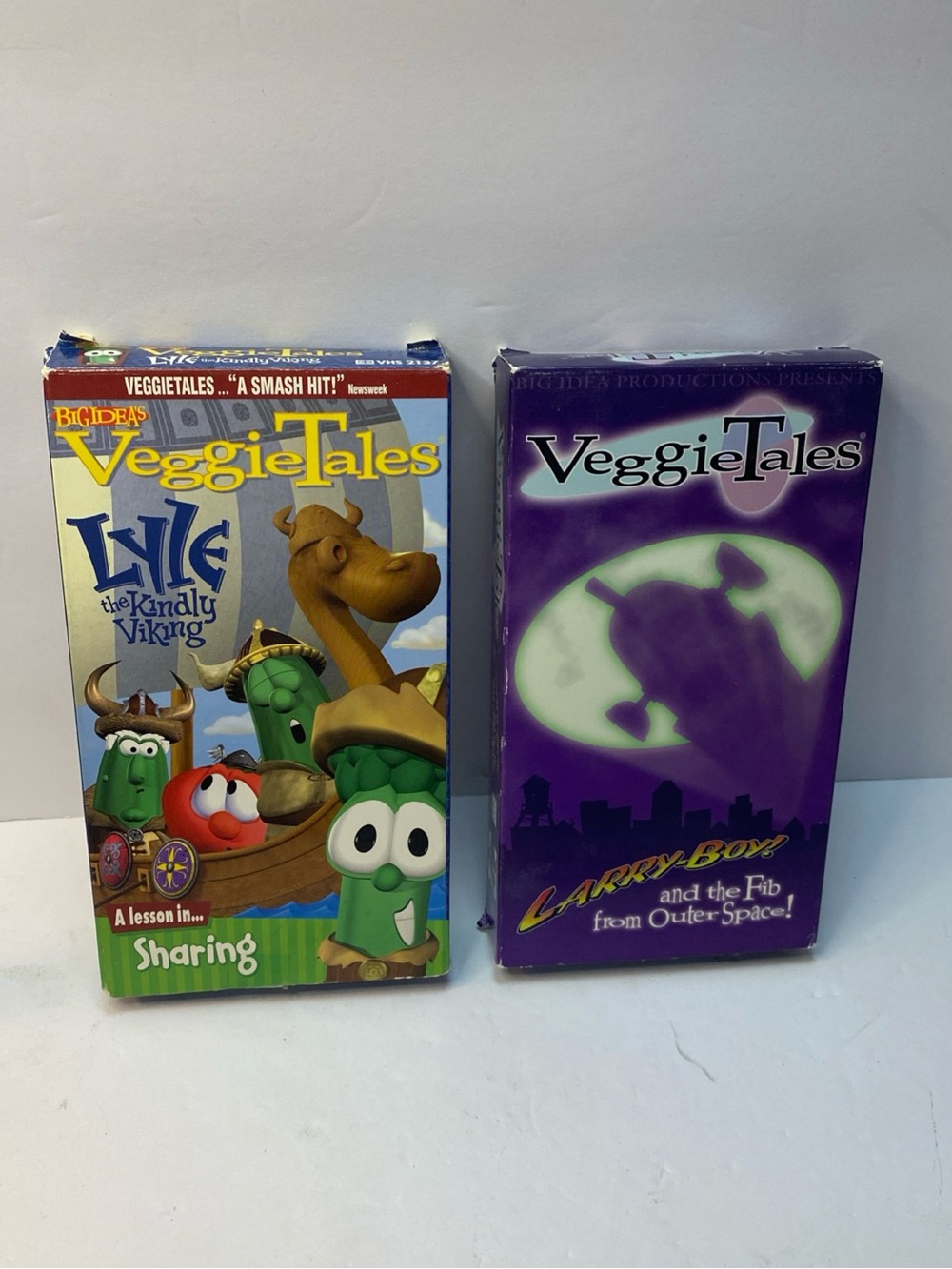 2 veggie tales vhs lot